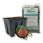 Carrot Starter Seed Kit - Carrot Seeds with Tray Liner and Half Quart Vegetable Soil Mix - Grow Your Own Vegetables