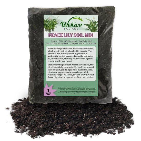 Peace Lily Growing Soil Mix – Custom Soil Blend – Potting Mix for Peace Lily Plants – Specially Developed by and for Professional Nursery Growers - Nutrient-Rich Formula