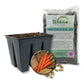 Carrot Starter Seed Kit - Carrot Seeds with Tray Liner and Half Quart Vegetable Soil Mix - Grow Your Own Vegetables