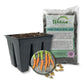 Carrot Starter Seed Kit - Carrot Seeds with Tray Liner and Half Quart Vegetable Soil Mix - Grow Your Own Vegetables