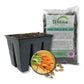 Carrot Starter Seed Kit - Carrot Seeds with Tray Liner and Half Quart Vegetable Soil Mix - Grow Your Own Vegetables